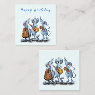 誕生日おもしろいカードとミュージカルマウスバンド ノートカード