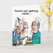 誕生日おもしろいカードの若返り カード (黄色い花)