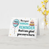 誕生日おもしろいカードを受け取って嬉し生まれい カード (黄色い花)