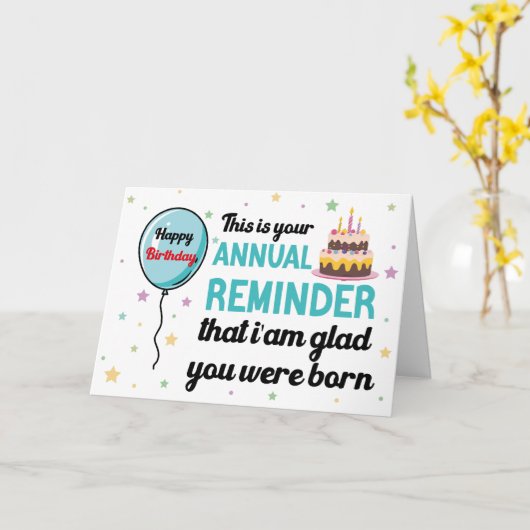 誕生日おもしろいカードを受け取って嬉し生まれい カード (黄色い花)