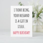 誕生日おもしろいカードを彼女のために、妻、女性。 サンキューカード (スタンド正面)