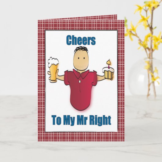 誕生日おもしろいカード任意の年齢 – 夫またはボーイフレンド カード (黄色い花)