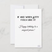 誕生日おもしろいカード子猫ボトル サンキューカード (裏面)