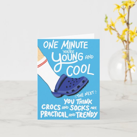 誕生日おもしろいカード彼または彼女のための1分 カード (黄色い花)