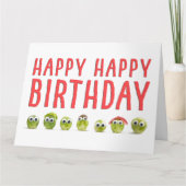 誕生日おもしろいカード野菜カードユーモア友達 カード (正面)