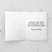 誕生日おもしろいカード – あなたは古いゼブラユーモアではない カード (内部)