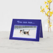 誕生日おもしろいカード(のランニングBasset & Cupkake付き) カード (黄色い花)