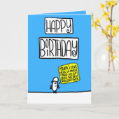 誕生日おもしろいカード カード (黄色い花)