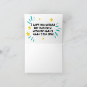 誕生日おもしろいカード カード (内部)