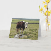 誕生日おもしろいカード カード (黄色い花)