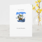 誕生日おもしろいカード カード (黄色い花)