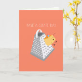 誕生日おもしろいカード カード (黄色い花)