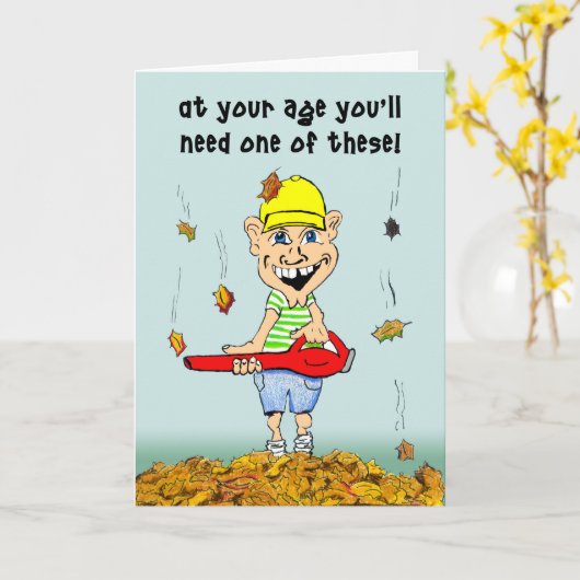 誕生日おもしろいカード カード (黄色い花)