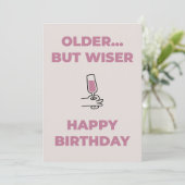 誕生日おもしろいカード – 古いが賢い シーズンカード (スタンド正面)