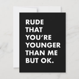 誕生日おもしろいカード – 私より年下 シーズンカード