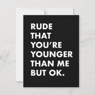 誕生日おもしろいカード – 私より年下 シーズンカード