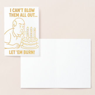 誕生日おもしろいカード 箔カード