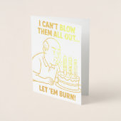 誕生日おもしろいカード 箔カード (正面)