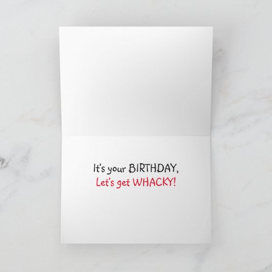 誕生日おもしろいカード- Whack-a-Mole カード (内部)