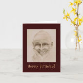 誕生日おもしろいガイ カード (黄色い花)