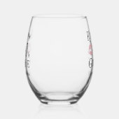 誕生日おもしろいキスあなたの10年別れ ステムなしワイングラス (左)