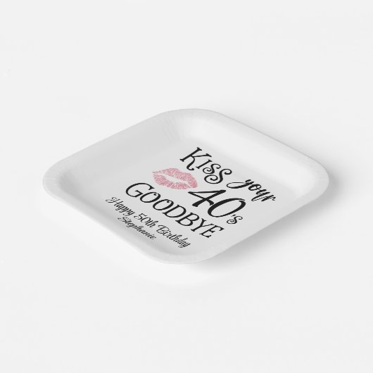 誕生日おもしろいキスあなたの10年別れ ペーパープレート