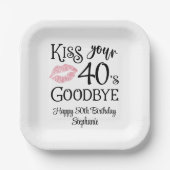 誕生日おもしろいキスあなたの10年別れ ペーパープレート (正面)