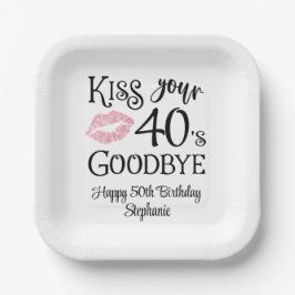 誕生日おもしろいキスあなたの10年別れ ペーパープレート