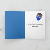 誕生日おもしろいキリン眼鏡 カード (内部)