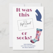 誕生日おもしろいギフトカード伝票所持者 (正面)