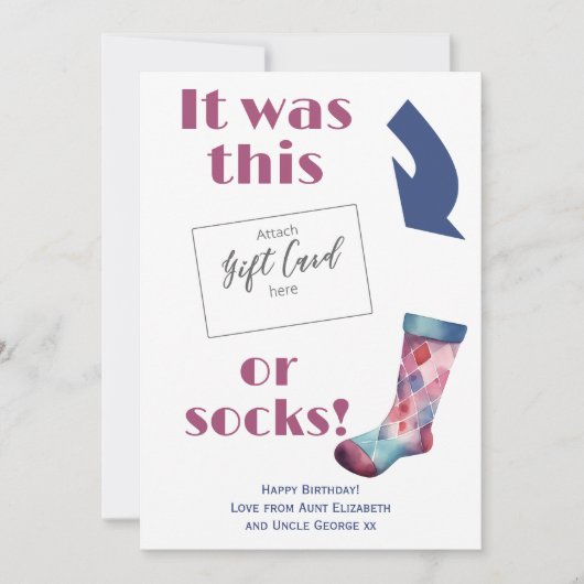 誕生日おもしろいギフトカード伝票所持者 (正面)