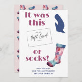 誕生日おもしろいギフトカード伝票所持者 (正面/裏面)