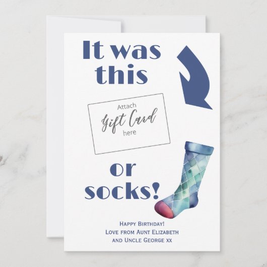誕生日おもしろいギフトカード伝票所持者 (正面)