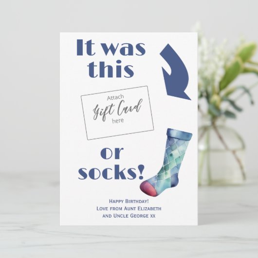 誕生日おもしろいギフトカード伝票所持者 (スタンド正面)