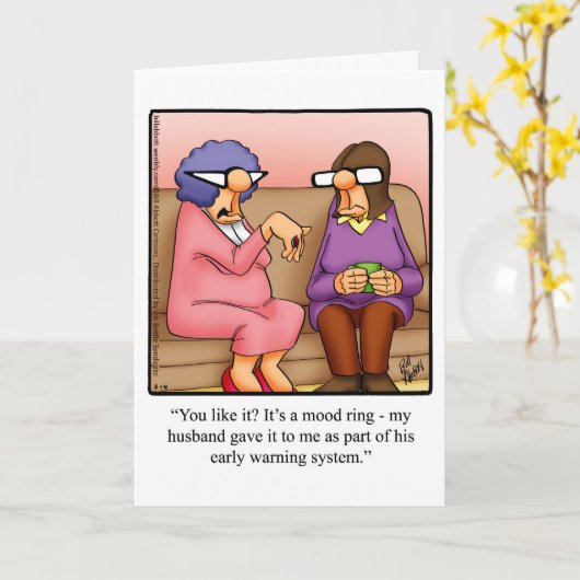 誕生日おもしろいグリーティングカード カード (黄色い花)