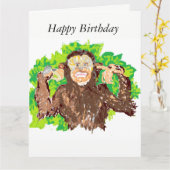 誕生日おもしろいグリーティングカード カード (黄色い花)