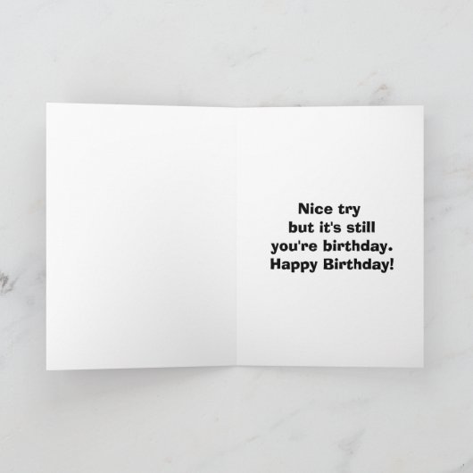 誕生日おもしろいグリーティングカード カード (内部)