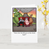 誕生日おもしろいグリーティングカード カード (黄色い花)