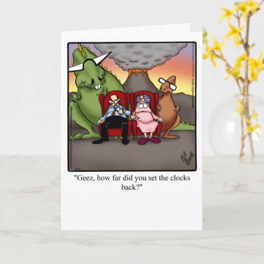 誕生日おもしろいグリーティングカード カード (黄色い花)