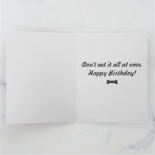 誕生日おもしろいコルギ骨付き カード (内部)