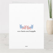 誕生日おもしろいコルギ骨付き カード (裏面)