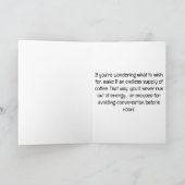 誕生日おもしろいコーヒーカップカード: Brew-Alty Wishes カード (内部)