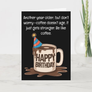 誕生日おもしろいコーヒーカップカード: Brew-Alty Wishes カード