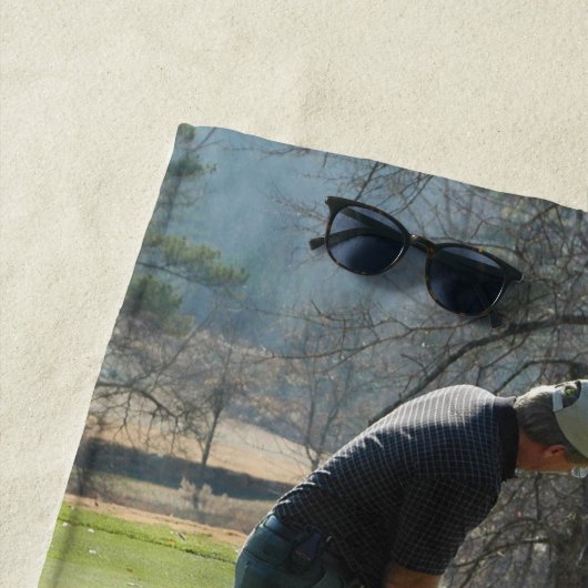 誕生日おもしろいゴルファー第30回ハッピーパー写真 ビーチタオル (インサイチュ)