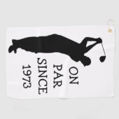 誕生日おもしろいゴルファー第50回ハッピーパパパー・ユーモア ゴルフタオル (横)