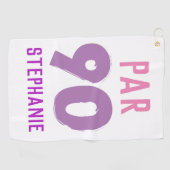 誕生日おもしろいゴルファー第90回ハッピーパー ゴルフタオル (横)