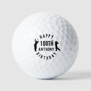 誕生日おもしろいゴルファー100thハッピーパパゴルフボール ゴルフボール