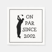 誕生日おもしろいゴルファー21stハッピーパパパー スタンダードカクテルナプキン (正面)