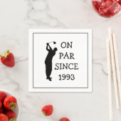 誕生日おもしろいゴルファー30thハッピーパパパー スタンダードカクテルナプキン (インサイチュ)