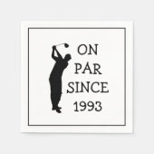 誕生日おもしろいゴルファー30thハッピーパパパー スタンダードカクテルナプキン (正面)